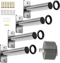 Wall Mounted Olympic Weight Plate Rack, Heavy Duty Metal 2" Plate Holder & Hanger for Home Gym, Garage Gym, Powerlifting & Fitness Equipment Storage, 275 lbs Capacity Barbell Plate Organizer with Screws for Wood & Concrete Walls