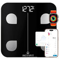 INEVIFIT Smart Body Fat Scale, Highly Accurate Bluetooth Digital Bathroom Body Composition Analyzer, Measures Weight, Body Fat, Water, Muscle, Visceral Fat & Bone Mass for Unlimited Users