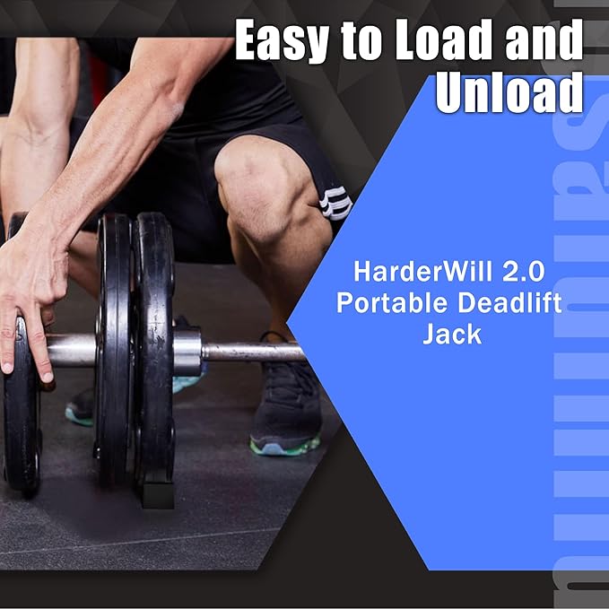 HarderWill Deadlift Jack Alternative (1 Pair) Easy to Load and Unload Weight Plates, Perfect for Deadlift, Crossfit, Powerlifting, Weightlifting, Home Gym for Your Gym Bag