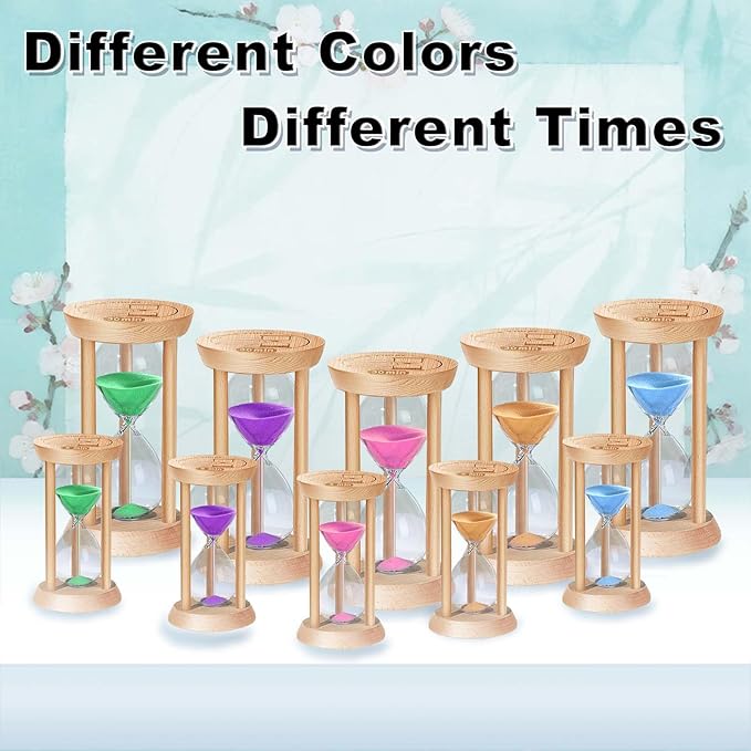 Wooden Sand Timer 3 Minute, 3 Min Sand Hourglass, Small SandClock, Reloj De Arena, Hour Glass Sandglass for Home, Office, Decorative, Game, Classroom