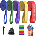 Exercise Bands，Set of 6 Resistance Bands for Working Out,Pull Up Bands Set,at Home Workout Equipment,Instruction Guide and Carry Bag Included