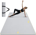 Large Yoga Mat (6'x 4') - Extra Long and Wide Workout Mat for Men and Women, Non-Slip POE 0.32''/0.4'' Thick Fitness Mat, Eco-Friendly Exercise Mat for Home Workouts, Ideal for Yoga and Pilates