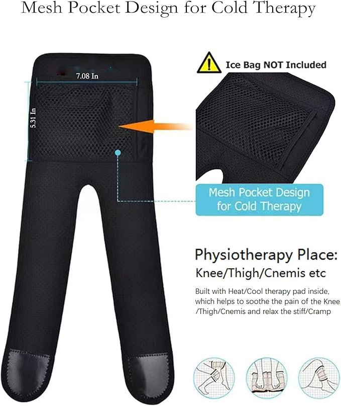 USB Heated Knee Wrap | Adjustable Thermal Brace for Arthritis & Joint Pain Relief, Portable Electric Heating Pad for Men & Women (Power Bank Not Included)