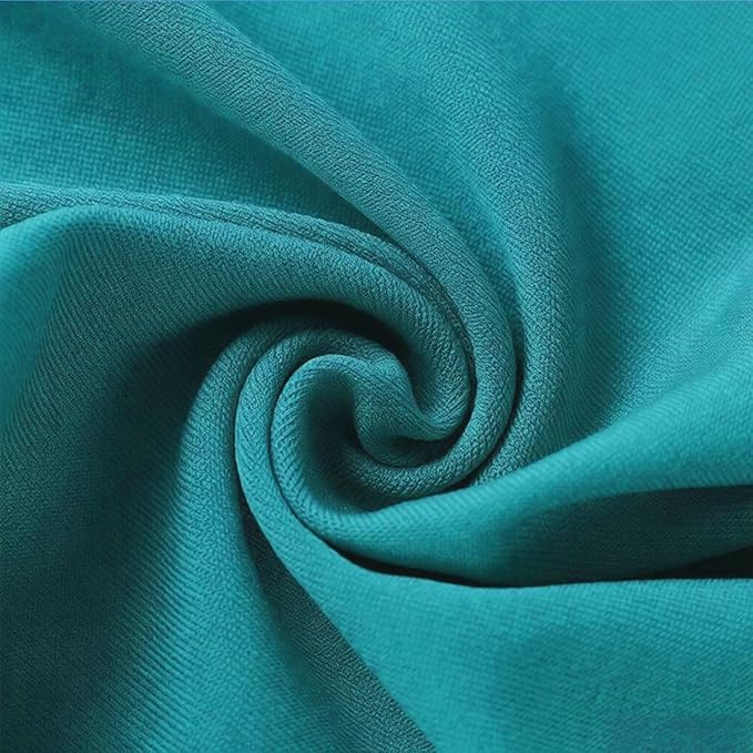 Turquoise Chair Sashes 50 Pack, Spandex Turquoise Chair Bows with Gold Buckle for Wedding Decoration, Chairs Bands for Party Banquet Gender Reveal Décor