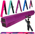 MARFULA 6 FT / 8 FT / 9 FT Folding Gymnastics Beam Foam Balance Floor Beam - Extra Firm - Suede Cover - Anti Slip Bottom with Carry Bag for Kids/Adults Home Use