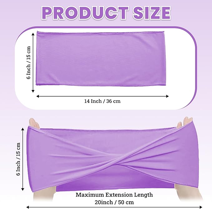 MDS Pack of 250 Spandex Chair Sashes Bows Elastic Stretch Dining Chair Bands Ties Without Slider Buckle Universal fits for Wedding Baby Shower Birthday Party Banquet Event Decoration - Lavender