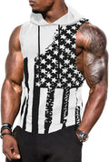Babioboa Men's Workout Hooded Tank Tops Sports Training Sleeveless Gym Hoodies Bodybuilding Cut Off Muscle Shirts
