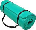 BalanceFrom Yoga Mat, 1-Inch Extra Thick High Density Exercise Mat, Anti-Tear Exercise Yoga Mat with Carrying Strap, Suitable for Various Yoga Exercises, Multiple Colors