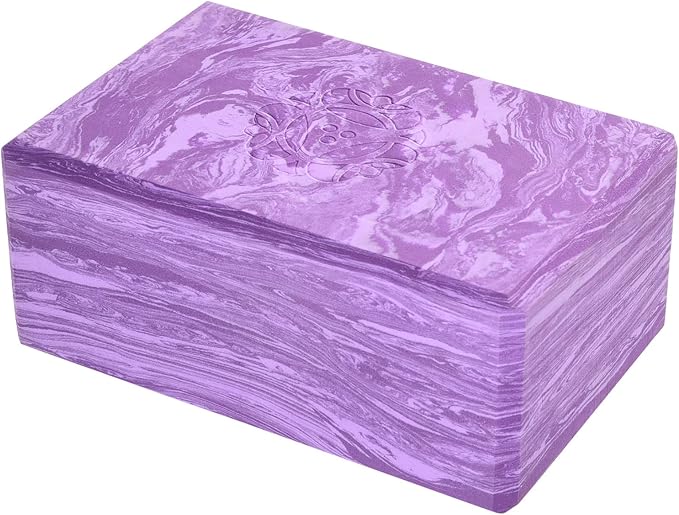 Hugger Mugger 4 in. Foam Yoga Block - Strong and Stable, Beveled Edges for Comfort, Most Favored Block Size, Helps with Alignment and Support in Many Poses