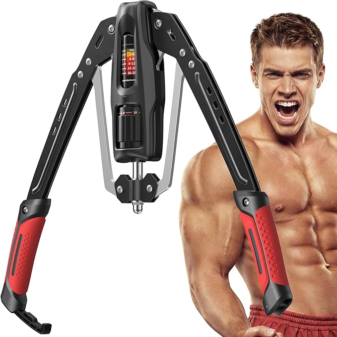 Merach Twister Arm Trainer, 22-440lb Hydraulic Power, Adjustable Home Chest Expander, Shoulder Muscle Training Fitness Equipment, Arm Enhanced Exercise Strengthener