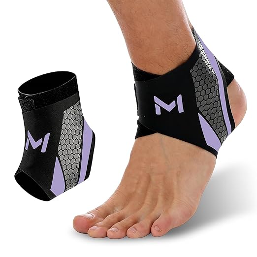 Ankle Brace Compression Support Stabilizer,Adjustable Lace-Up Ankles Sock Sports Basketball Sprain Recovery Men Women Foot Orthopedic Grade Tendonitis Protection Plantar Fasciitis Relief, Purple