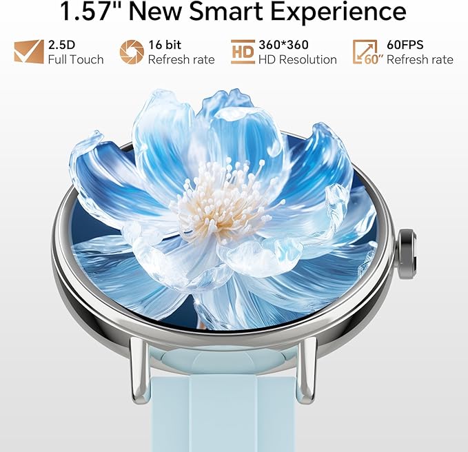 Smart Watches for Men Women,Smartwatch for iPhone/Samsung/Android,(Answer/Make Call),1.57" HD 43mm Fitness Tracker with Heart Rate/SpO2/Sleep Monitor,IP68 Waterproof,110+ Sport Mode,with 2 Bands