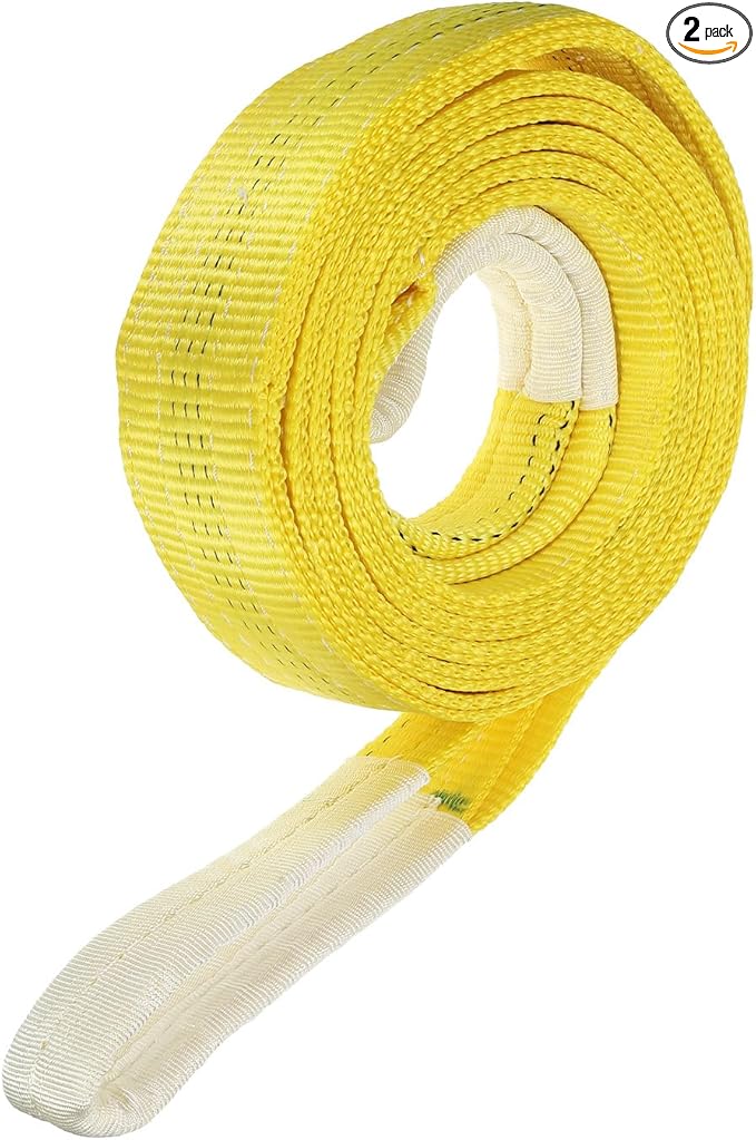 PATIKIL Lifting Slings Straps, 1 Pcs Polyester 12ft Heavy Web Slings Duty Flat Lifting Belts Pull Lifting Straps Slings Mount(6613lbs), Yellow