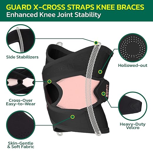 aoFIT Knee Brace for Men & Women, Adjustable Compression with Memory Stabilizers for ACL, MCL, Meniscus Tear, Arthritis Pain Relief - Breathable for Sports, Running, Injury Recovery 5XL