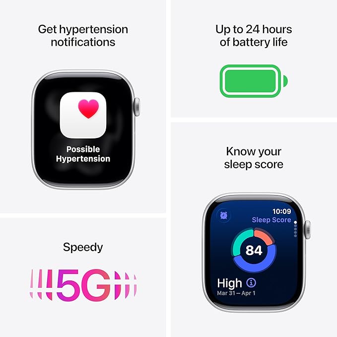 Apple Watch Series 11 [GPS + Cellular 42mm] Smartwatch with Natural Titanium Case with Natural Milanese Loop. Sleep Score, Fitness Tracker, Health Monitoring, Always-On Display, Water Resistant