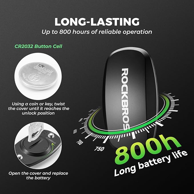 ROCKBROS HRM812 Heart Rate Monitor Chest Strap - ANT + Bluetooth IP67 Waterproof, 800H Battery Life, Wide Compatibility