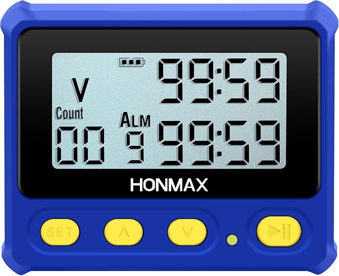 8200 Interval Timer and Stopwatch, Backlight, USB-C Charged, Clock