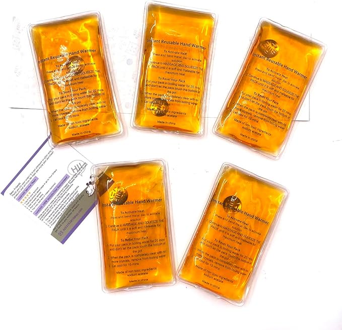 Reusable Click Instant Heat Packs, Pocket Hand Warmers, Snap It Hot/Cold Gel Heating Pad for Adults & Kids, Instant Hot Pad, Hot Compress, Hand Click Gel Warmers for Body