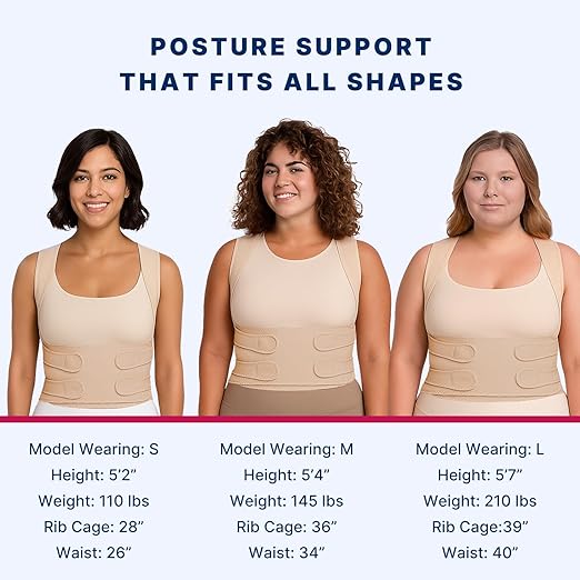 Fit Geno Back Brace Posture Corrector for Men & Women: Shoulder Straightener Adjustable Full Back Support Pain Relief - Scoliosis Hunchback Spine Corrector (Large)
