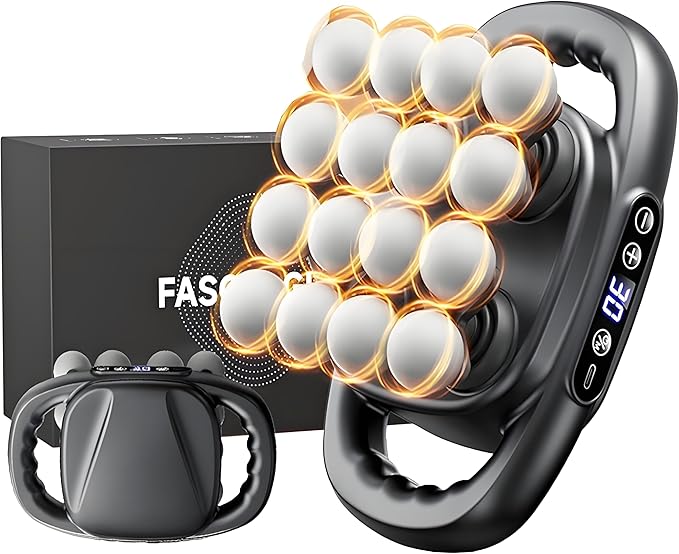 16 Head Massage Gun Deep Tissue, Back Massager with 3 Modes & 30 ntensity Levels, Professional Percussion Muscle Gun for Legs,Massage Gun Portable for Back