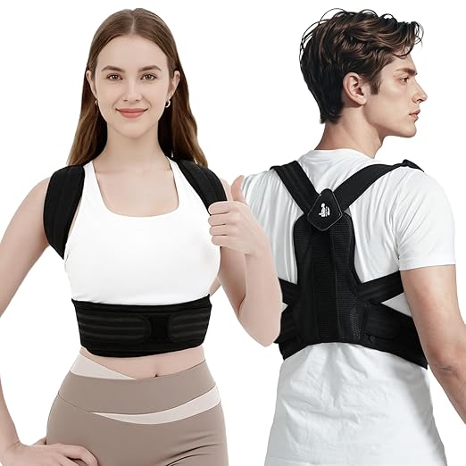 Posture Corrector Back Brace for Women and Men, Shoulder Straightener, Adjustable Back Support Brace, Back Pain Relief – Slouching, Scoliosis, Hunchback, Hump, Thoracic, Spine Alignment – with Adjustable Shoulder Straps, Posture Support. Posture Correc...