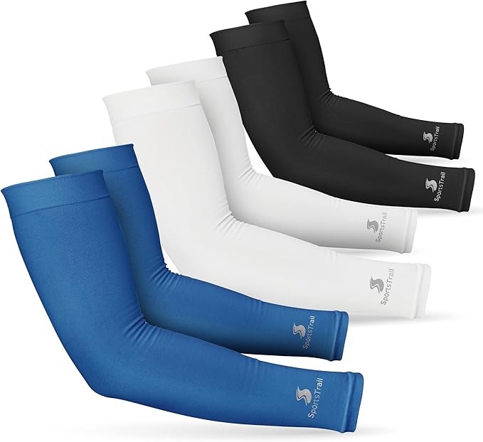 SportsTrail Cooling Arm Sleeves for Men & Women – Breathable, UV Sun Protection, Sports Arm Sleeves for Women, Men & Youth
