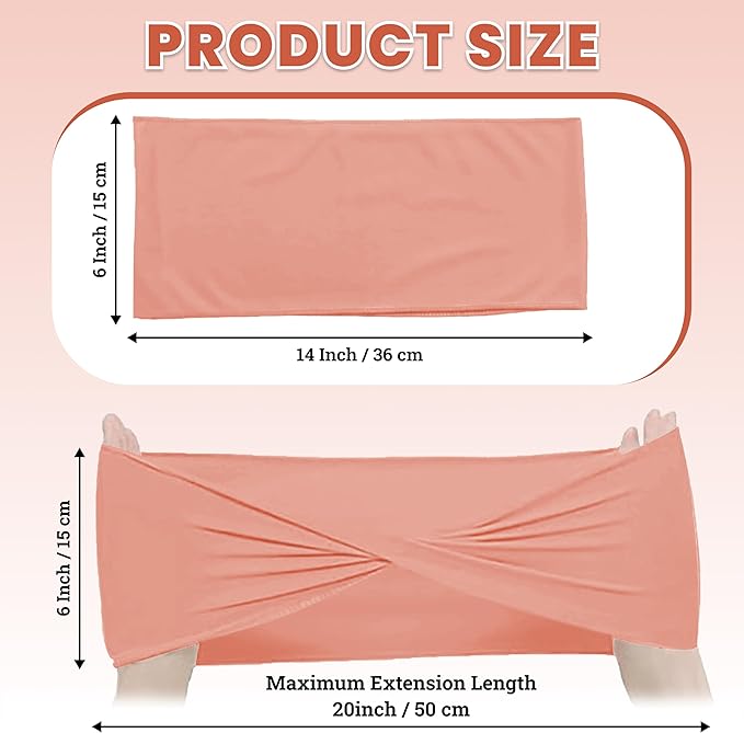 MDS Pack of 250 Spandex Chair Sashes Bows Elastic Stretch Dining Chair Bands Ties Without Slider Buckle Universal fits for Wedding Baby Shower Birthday Party Banquet Event Decoration - Coral Peach