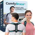 ComfyBrace Posture Corrector-Back Brace for Men and Women- Fully Adjustable Straightener for Mid, Upper Spine Support- Neck, Shoulder, Clavicle and Back Pain Relief-Breathable
