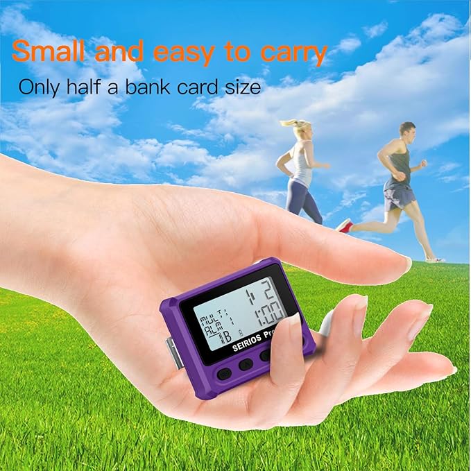 8100 Professional Interval Timer and Stopwatch, Backlight, USB-C Charged, Clock (Purple)