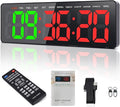 Gym Timer, 16.5" Large Digital Wall Clock for Gym Interval Workout, Remote Control LED Digital Timer for Home Decor, Living Room, Office, Gym, Classroom