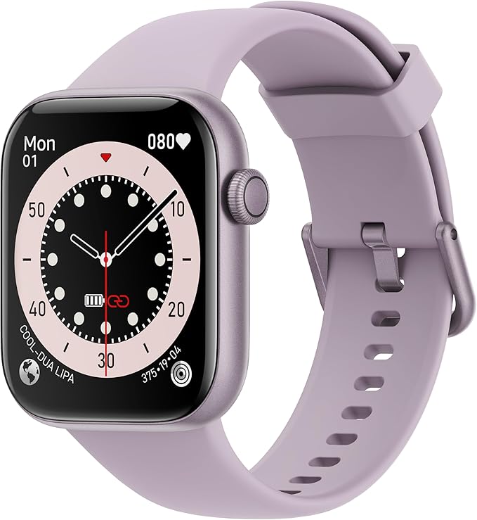 Smart Watch for Men Women Answer/Make Call, 1.85" Smartwatch, Fitness Watch with Heart Rate Blood Pressure Sleep Monitor, 140+Sports, IP68Waterproof Step Counter Compatible with Android IOS Purple