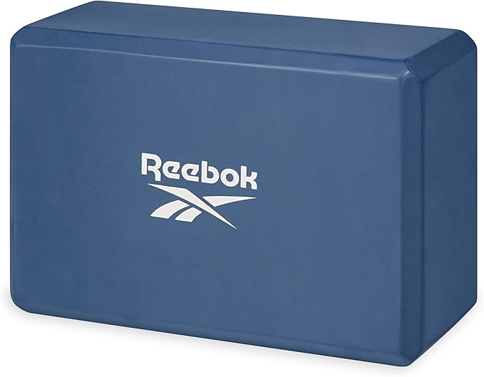 Reebok Solid Yoga Block, 4” x 6” x 9” Yoga Brick with Lightweight Support for Flexibility, Balance & Alignment, Portable Foam Block for Fitness, Home Workout, Stretching & More