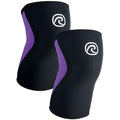 Rehband Knee Sleeve 3mm Neoprene, Lightweight Knee Brace for Endurance and Ball Sports, Unisex Compression Starter Knee-Sleeves, Breathable Running Knee Support, Colour:Purple - 1 Pair, Size:Small