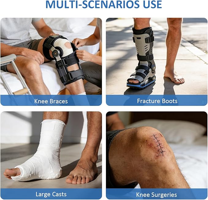 Zoyehoo Waterproof Full Leg Cast Cover for Showering Adult, Extra Long Cast Covers for Shower Leg, Reusable Watertight Shower Protector for Thigh Knee Foot Ankle Surgery Wounds Cast Boot & Brace, XL