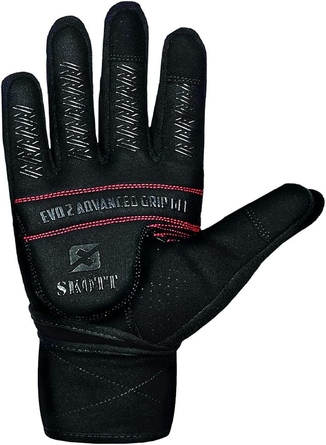 skott Evo 2 Weightlifting Gloves with Integrated Wrist Wrap Support-Double Stitching for Extra Durability-Get Ripped with The Best Body Building Fitness and Exercise Accessories