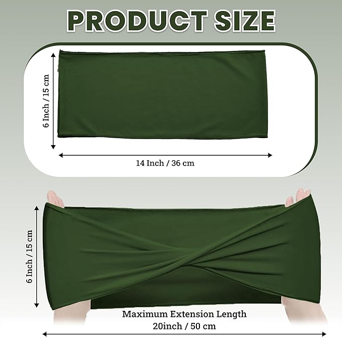 MDS Pack of 250 Spandex Chair Sashes Bows Elastic Stretch Dining Chair Bands Ties Without Slider Buckle Universal fits for Wedding Baby Shower Birthday Party Banquet Event Decoration - Olive Green