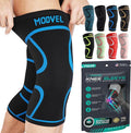 Modvel Knee Braces for Knee Pain Women & Men - 2 Pack Knee Brace for Knee Pain Set, Knee Brace Compression Sleeve, Knee Support for Knee Pain Meniscus Tear, ACL & Arthritis Pain Relief,Blue XXL