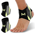 2-Pack Ankle Brace Compression Support Stabilizer,Adjustable Lace-Up Ankles Sock Sports Basketball Sprain Recovery Men Women Foot Orthopedic Grade Tendonitis Protection Plantar Fasciitis Relief, Green