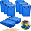 Simgoing 12 Pcs Vinyl Sand Bags for Bounce House, Bounce House Accessories Sandbag for Support & Anchor Inflatables Tents Water Slides Canopies Commercial, Holds up to 50 Lbs (Blue)
