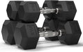 Mikolo Dumbbell Sets with Rack, Rubber Hex Dumbbells, Multiple Choices in 160/200/380/450/550LB, Hand Weights with Chrome Handle for Strength Training