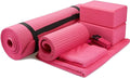 BalanceFrom 7-Piece Yoga Set with 71x24x0.5 Inches Extra Thick Mat and Carrying Sling – Includes 2 Blocks, Stretch Strap, 2 Towels, and Knee Pad for Home, Studio, and Gym Workouts
