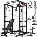 JELENS S21 Power Cage, Multi-Function Power Rack with Adjustable Cable Crossover System, 2000LBS Squat Rack for Home Gym with More Training Attachments
