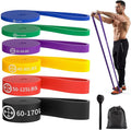 Exercise Bands，Set of 6 Resistance Bands for Working Out,Pull Up Bands Set,at Home Workout Equipment,Instruction Guide and Carry Bag Included