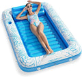 Inflatable Tanning Pool Lounger Float - Jasonwell 4 in 1 Sun Tan Tub Sunbathing Pool Lounge Raft Floatie Toys Water Filled Tanning Bed Mat Pad for Adult Blow Up Kiddie Pool Kids Ball Pit Pool (L)