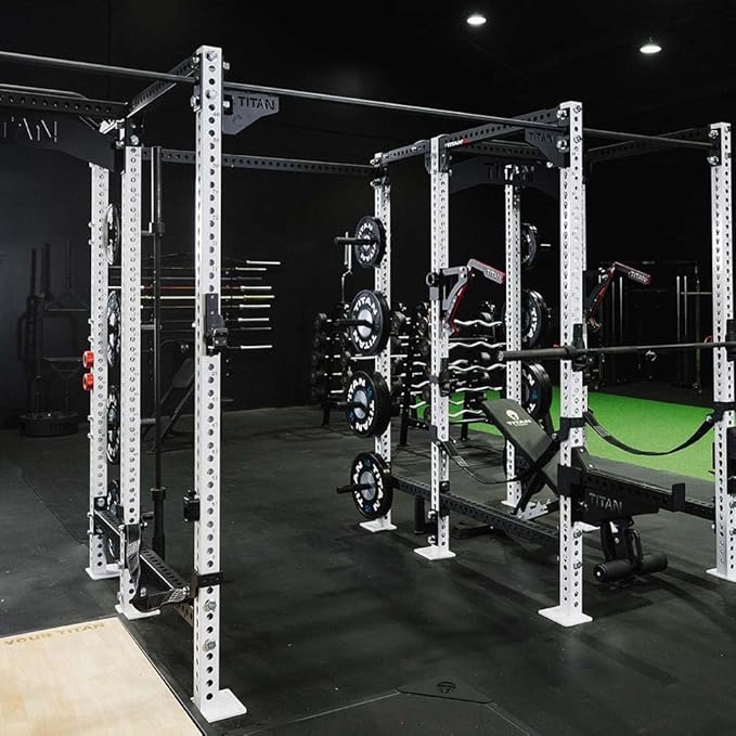 Titan Fitness Titan Series 72" Crossmember Multi-Rack Connector, Heavy-Duty Steel Crossmember for Power Racks, Laser Cut Holes for Accessory Attachment, Strength Training in Commercial, Home Gyms