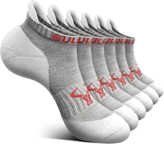 BULLIANT Men Running Socks,Active Ankle Socks No Show For Men With Cushioned Footbed Arch Support Breathable Wicking