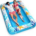 Inflatable Tanning Pool Lounger Float - Jasonwell 4 in 1 Sun Tan Tub Sunbathing Pool Lounge Raft Floatie Toys Water Filled Tanning Bed Mat Pad for Adult Blow Up Kiddie Pool Kids Ball Pit