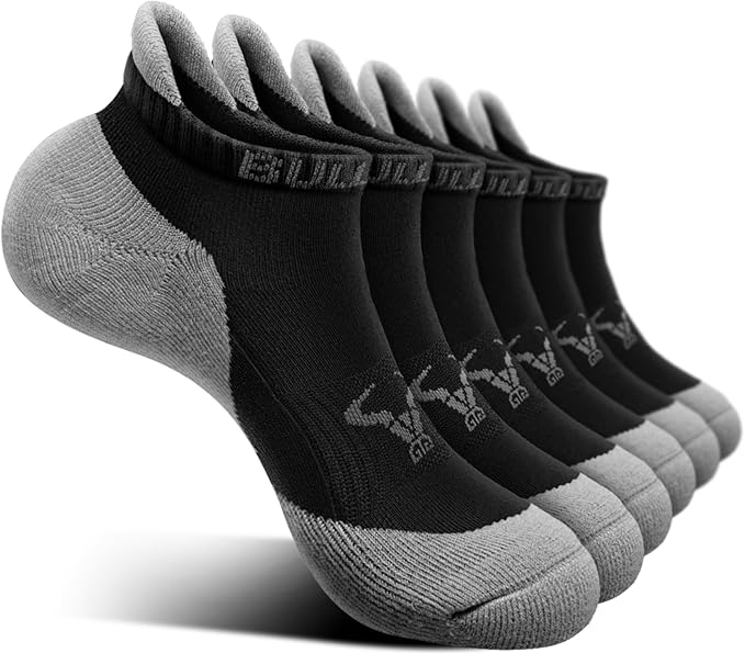 BULLIANT Men Running Socks,Active Ankle Socks No Show For Men With Cushioned Footbed Arch Support Breathable Wicking