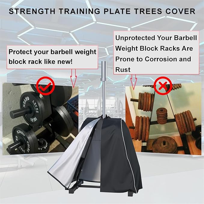 Strength Training Plate Tree Cover, Barbell Weight Rack Cover, For Home Gym CAP Triangle Barbell Weight Rack, Strength Training Tree Weight Plate Rack (Cover Only)