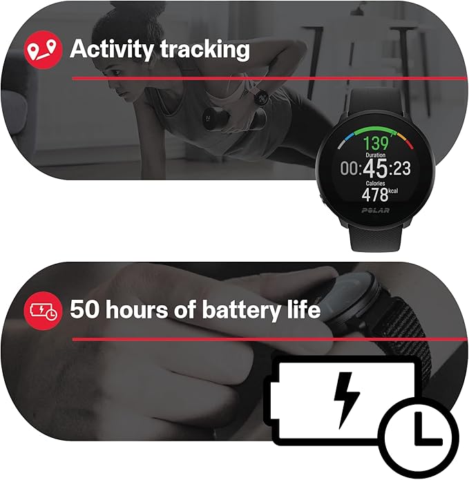 POLAR Unite Waterproof Fitness Watch (Includes Wrist-Based Heart Rate and Sleep Tracking)